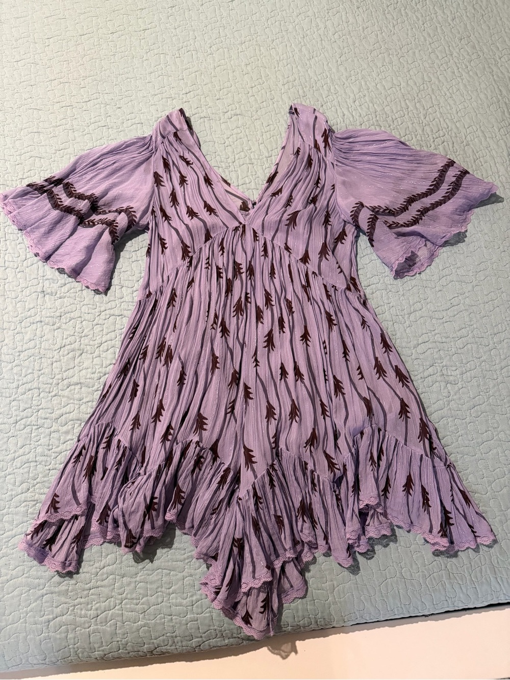 Anthropologie Purple Romper